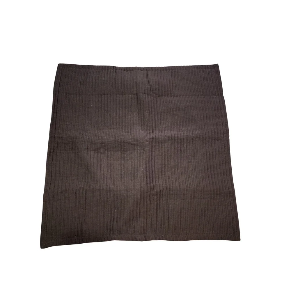 Quince Brown 100% Cotton Gauze Euro Sham Coverlet 26x26 Espresso Quilted